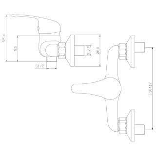 Смеситель для душа Rossinka Y35-41 Хром